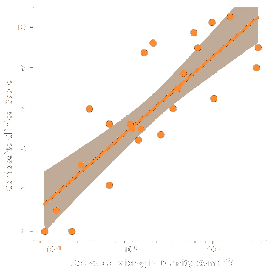 An Image Showing the Relationship between Motor Scores and Microglia